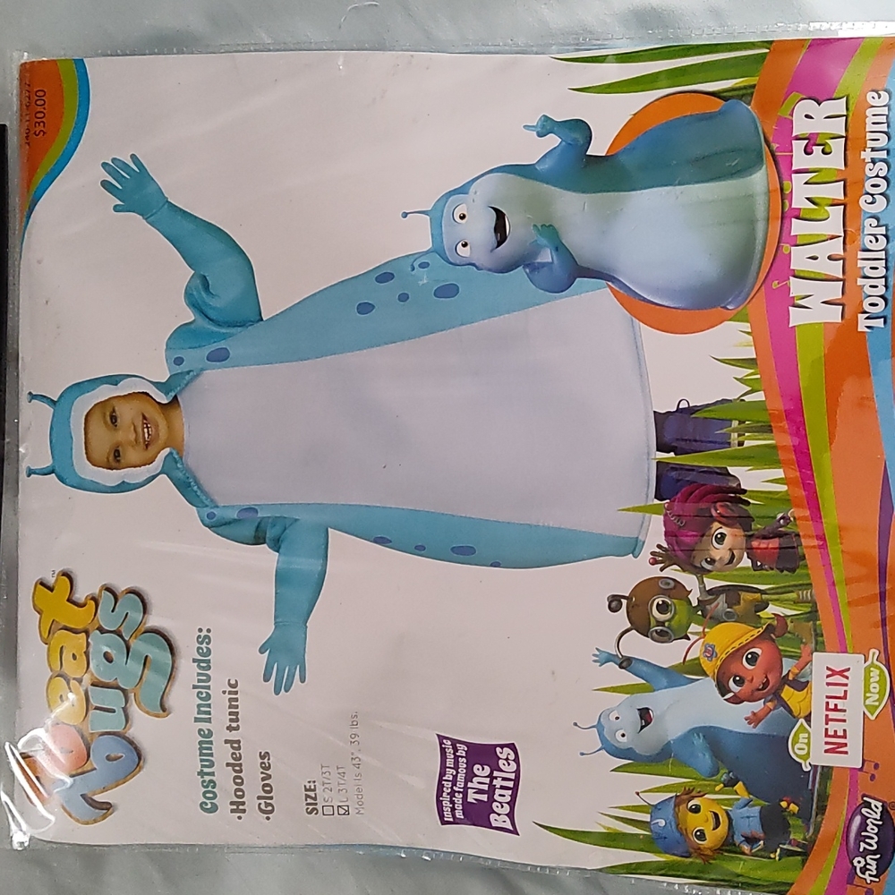 Walter Beat Bugs Toddler Costume Large 3T / 4T
